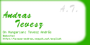 andras tevesz business card